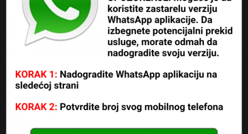 whatsapp prevara v Sloveniji